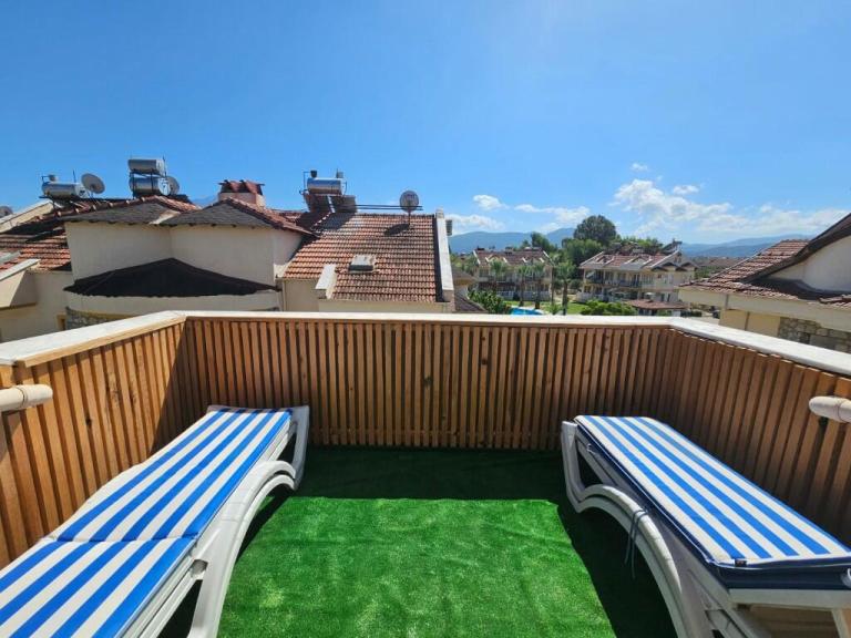 3 Bedroom Duplex Apartment For Sale in a Gated Complex in Calis Beach, Fethiye, Turkey