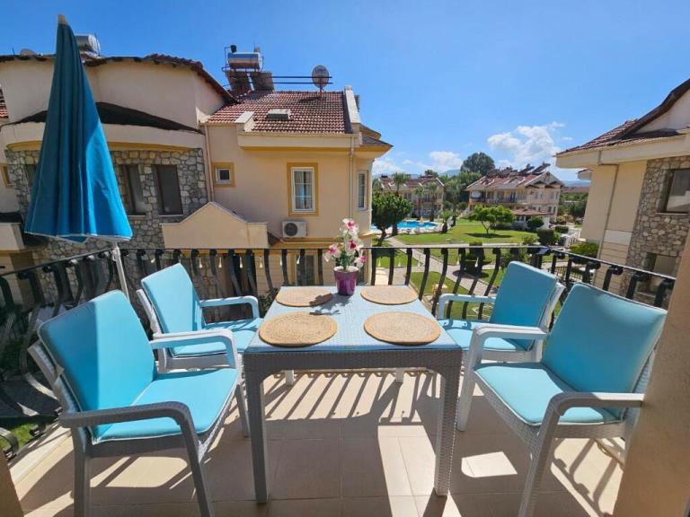 3 Bedroom Duplex Apartment For Sale in a Gated Complex in Calis Beach, Fethiye, Turkey
