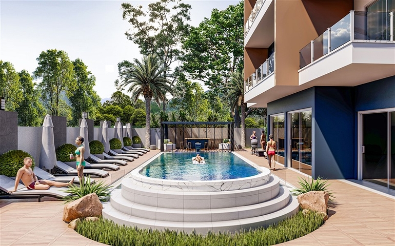 Affordable 1 Bedroom Apartments for Sale in Alanya Avsallar Turkey