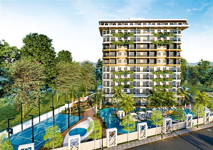 Affordable Apartments on a Development by Forest for Sale in Avsallar Alanya Turkey