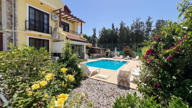 Resale 4 Bedroom Luxury Villa with Private Pool in Calis Beach Fethiye Turkey.