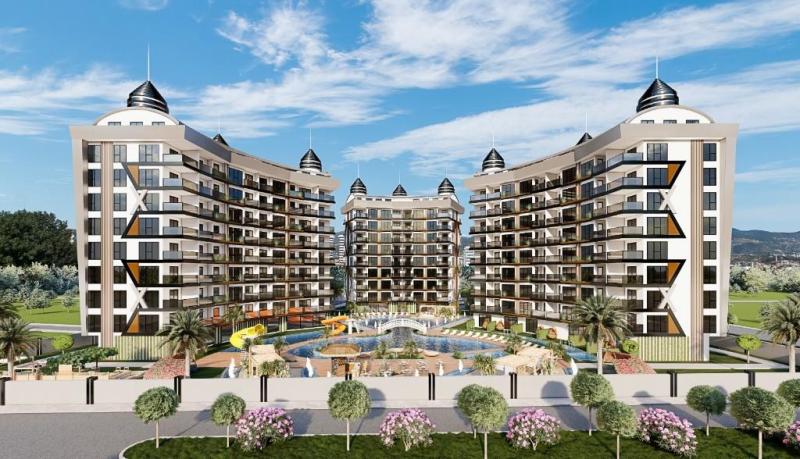 Sea view flat for sale in Payallar Alanya with pool