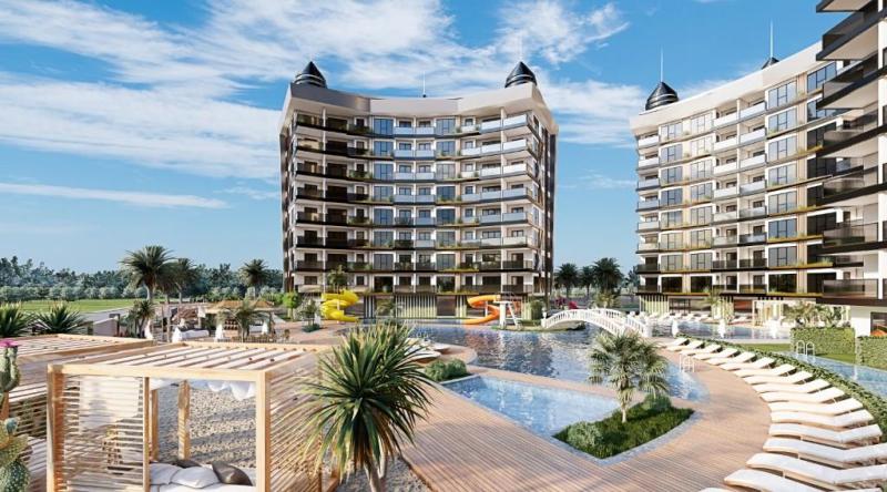 Sea view flat for sale in Payallar Alanya with pool