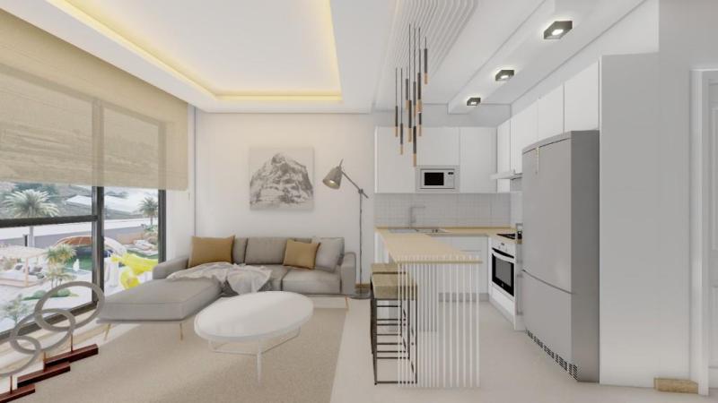 Sea view flat for sale in Payallar Alanya with pool