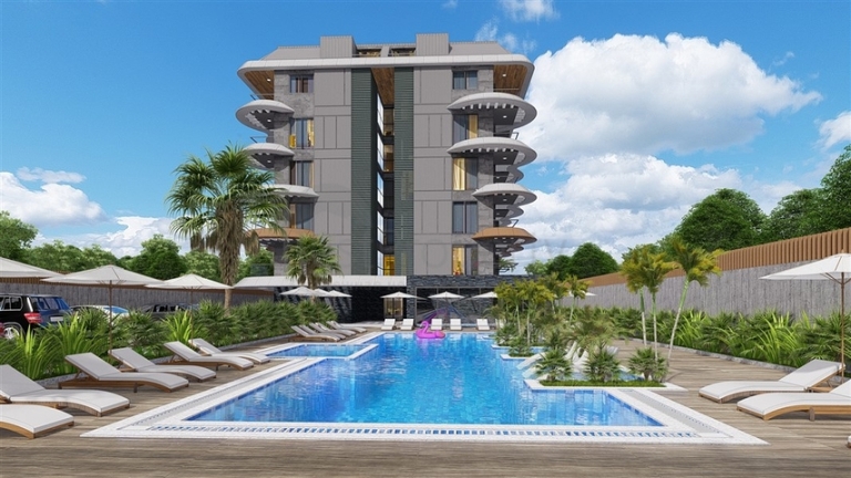 Flats in Seafront Development for Sale in Kestel Alanya Turkey