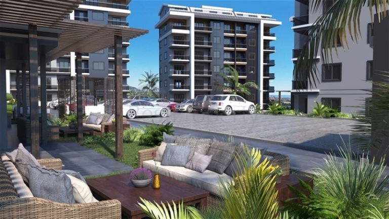 New 1 Bedroom Apartments for Sale in Oba Alanya Turkey