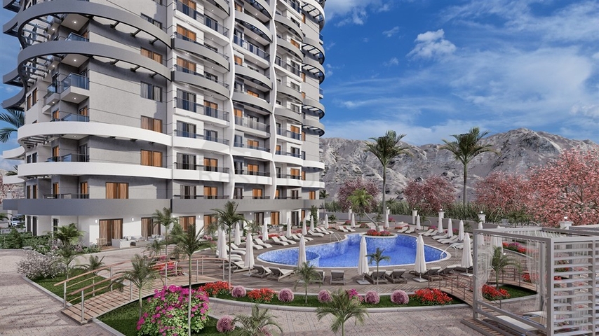 New 1 Bedroom Apartments for Sale in Mahmutlar Alanya Turkey - Near Completion.
