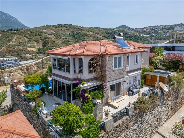 Sea View 3 Bedroom Detached Villa For Sale in Kargicak Alanya