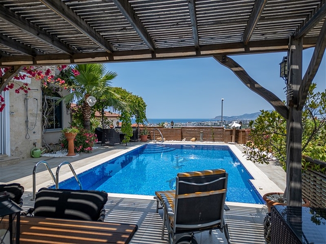 Sea View 3 Bedroom Detached Villa For Sale in Kargicak Alanya