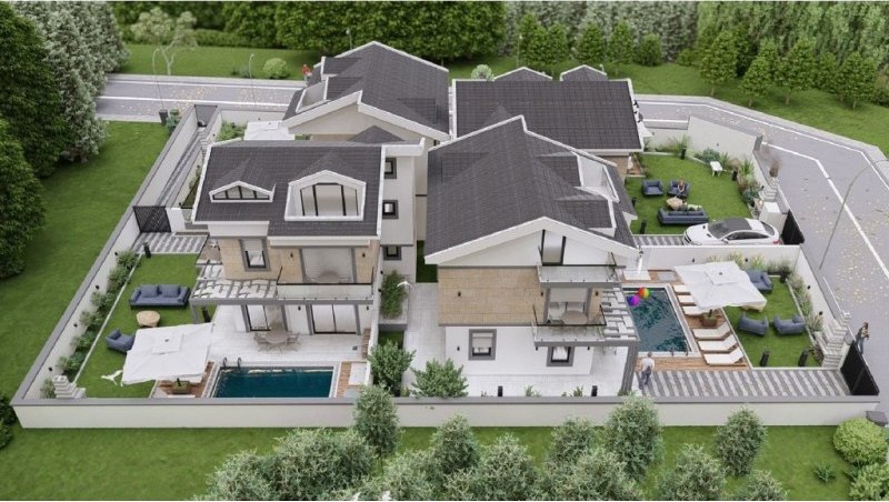 New Villas for Sale on the Heights of Fethiye, Camkoy