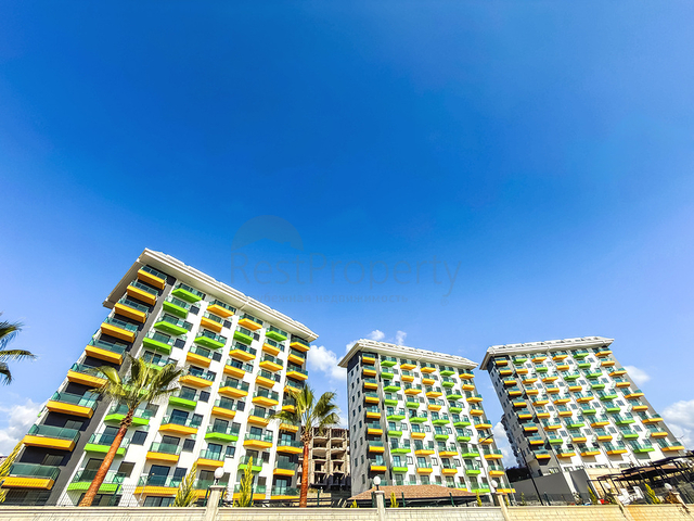 For Sale 1+1 Apartment with Sea View in Avsallar Alanya Turkey