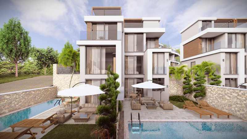 Affordable Twin Villas with Pool for Sale in Kalkan Turkey