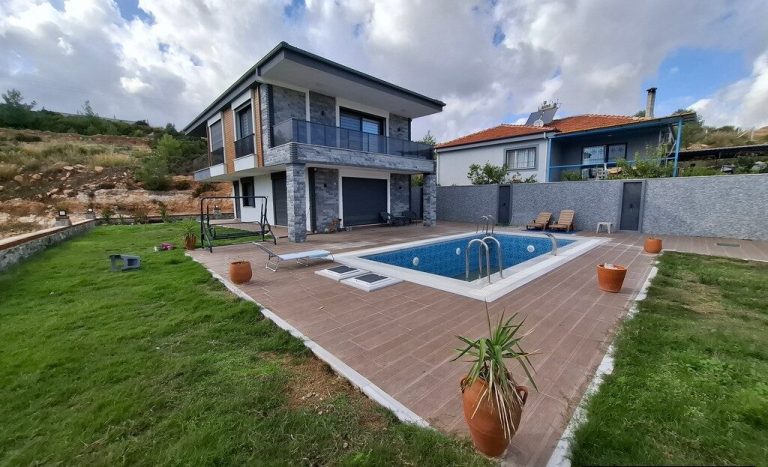 Charming Detached Villa with Private Pool and Gated Garden for Sale in Akbuk Greenhill (Yesiltepe) - Didim, Turkey