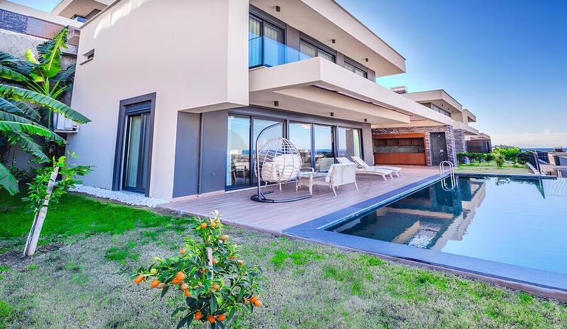 New Villas with Sea Views for Sale in Kargicak Alanya