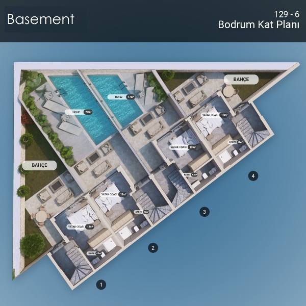 Affordable Twin Villas with Pool for Sale in Kalkan Turkey