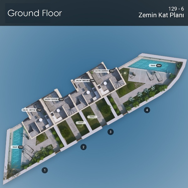 Affordable Twin Villas with Pool for Sale in Kalkan Turkey