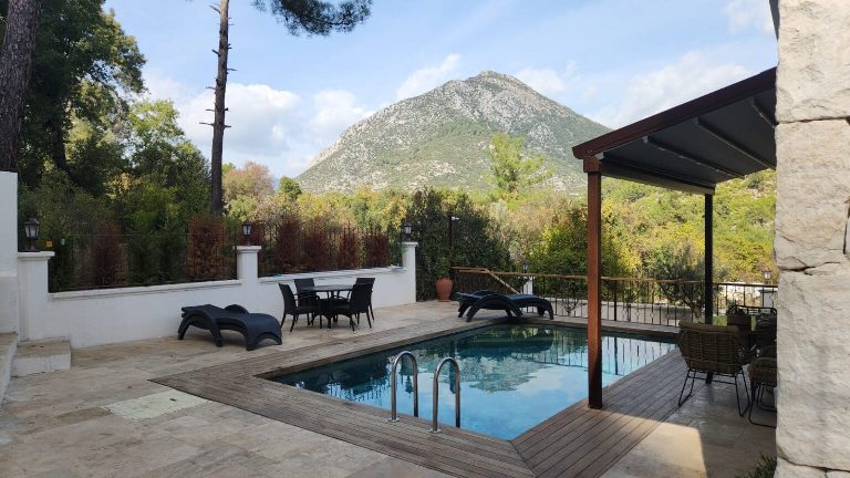 Stone Bungalow with Pool for Sale in Uzumlu Fethiye