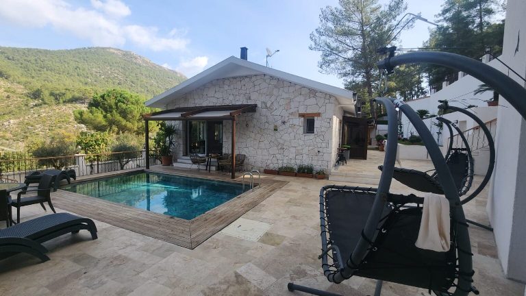 Stone Bungalow with Pool for Sale in Uzumlu Fethiye