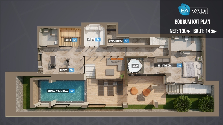 Amazing 2 Bedroom Spacious Villa in Kalkan Antalya