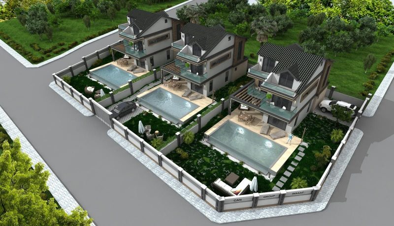 New Villa Project in Fethiye Ciftlik Area for Sale