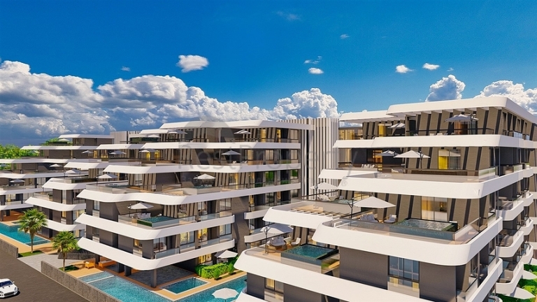 One Bedroom Modern Apartments for Sale in Altintas Antalya Turkey