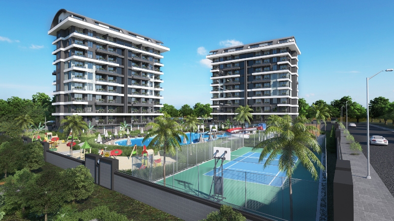 1-2-3 Bedroom New Apartments for Sale in Alanya, Demirtas District