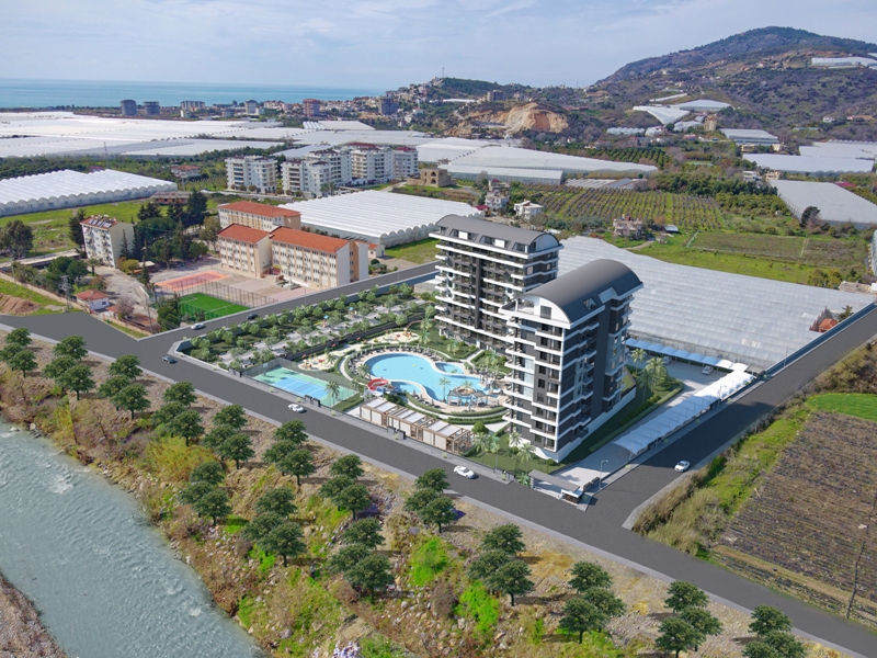 1-2-3 Bedroom New Apartments for Sale in Alanya, Demirtas District