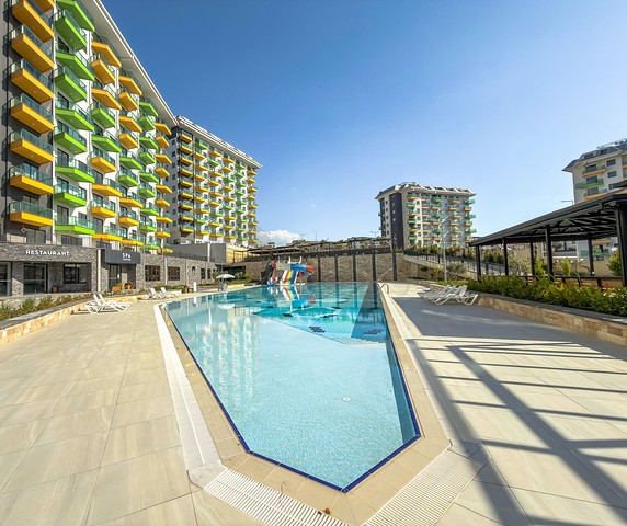 2 Bedroom Sea View Flat with Terrace in Avsallar Alanya Turkey