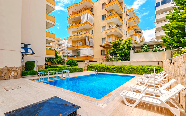Furnished Flat, 150 Metres to the Beach in Alanya for Sale