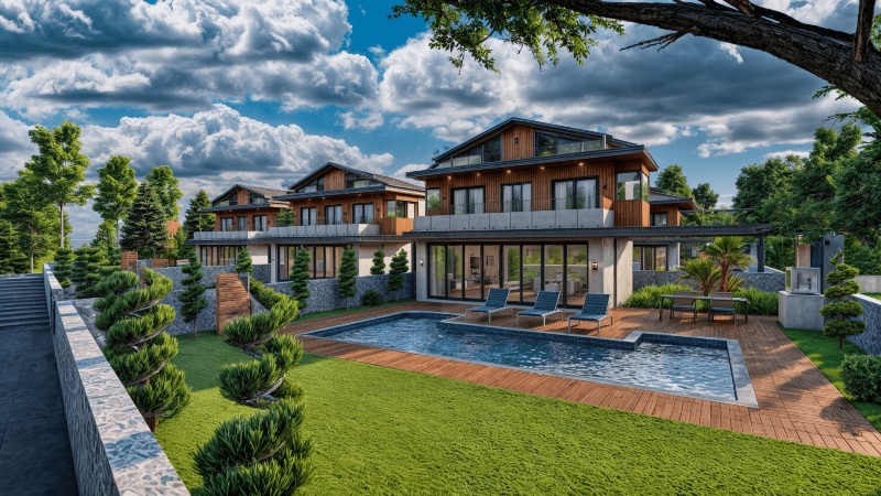 Villas in Oludeniz Yakut; Villas with Pool for Sale in Hisaronu Turkey