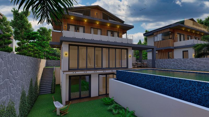 Villas in Oludeniz Yakut; Villas with Pool for Sale in Hisaronu Turkey