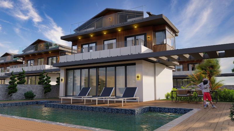 Villas in Oludeniz Yakut; Villas with Pool for Sale in Hisaronu Turkey
