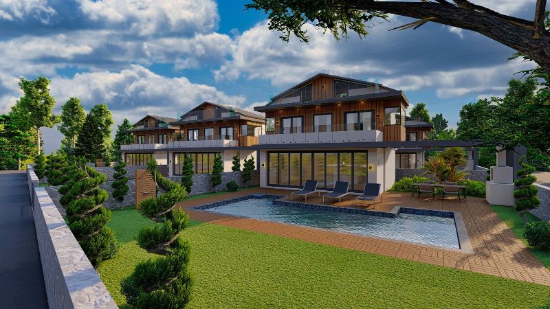 Villas in Oludeniz Yakut; Villas with Pool for Sale in Hisaronu Turkey