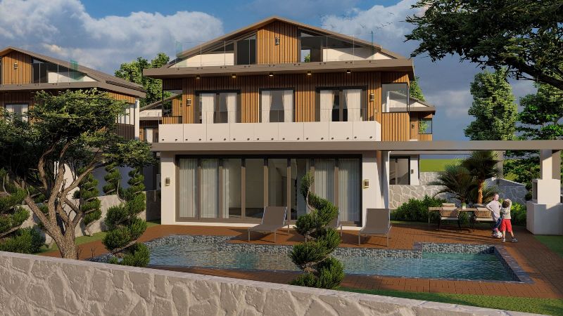 Villas in Oludeniz Yakut; Villas with Pool for Sale in Hisaronu Turkey