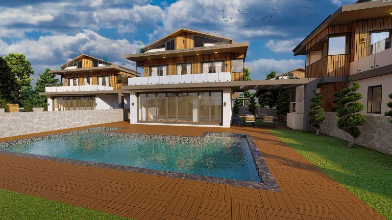 Villas in Oludeniz Yakut; Villas with Pool for Sale in Hisaronu Turkey