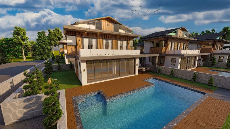 Villas in Oludeniz Yakut; Villas with Pool for Sale in Hisaronu Turkey