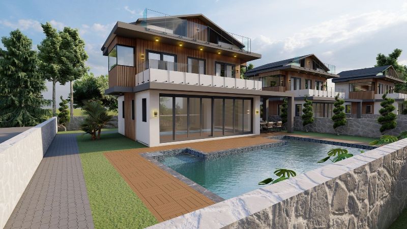 Villas in Oludeniz Yakut; Villas with Pool for Sale in Hisaronu Turkey