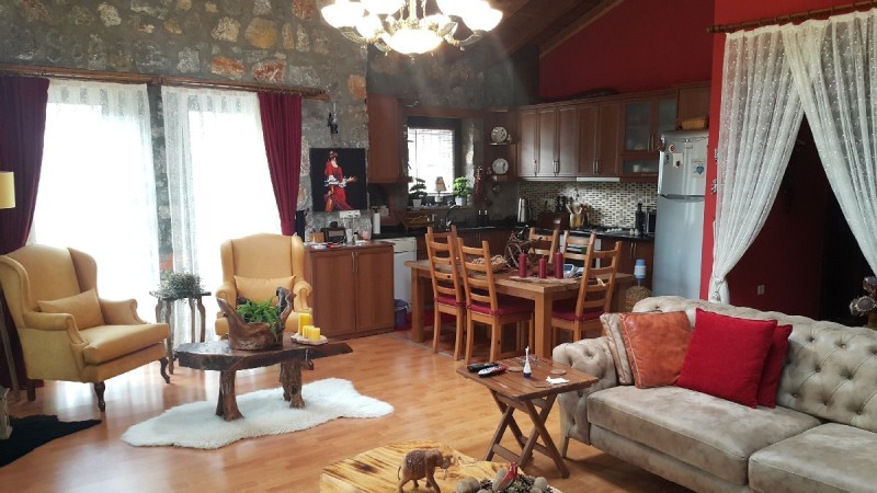 Rural Homes; Spacious Stone Bungalow for Sale in Uzumlu Fethiye