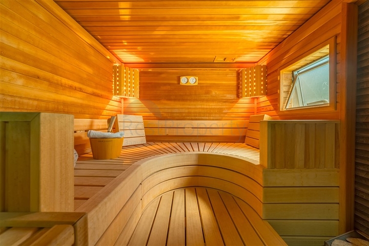 Sea View 3+1 House with Private Sauna and Jacuzzi for sale in Konakli Alanya