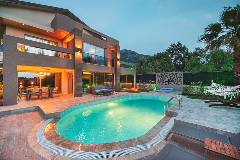 Spacial Ovacik Villa with Indoor and Outdoor Pools in Oludeniz for Sale