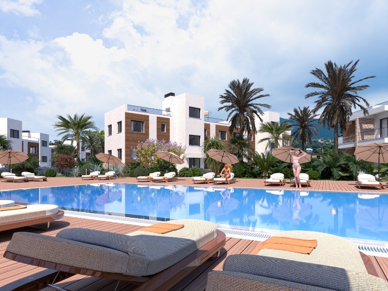 Luxury 2 Bedroom Apartments for Sale in a Gated Complex in Kyrenia North Cyprus