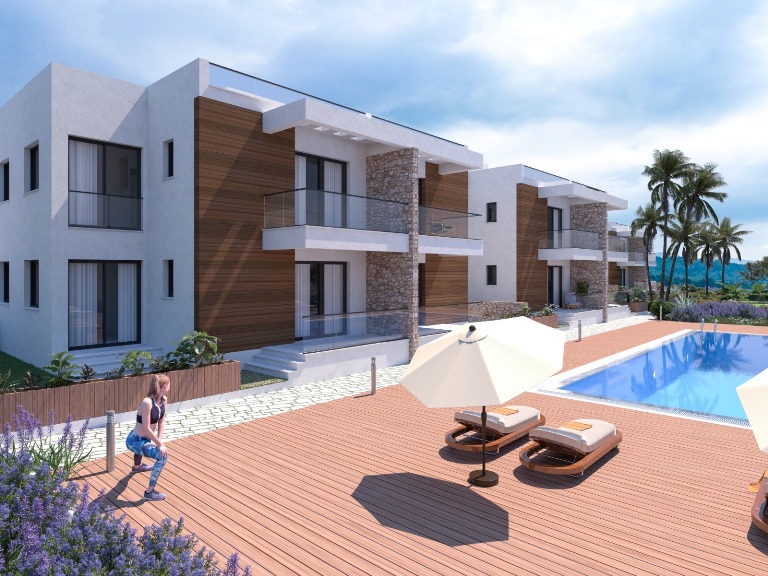 Luxury 2 Bedroom Apartments for Sale in a Gated Complex in Kyrenia North Cyprus