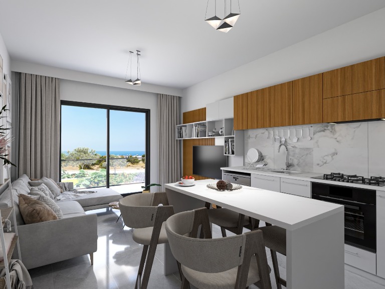Luxury 2 Bedroom Apartments for Sale in a Gated Complex in Kyrenia North Cyprus