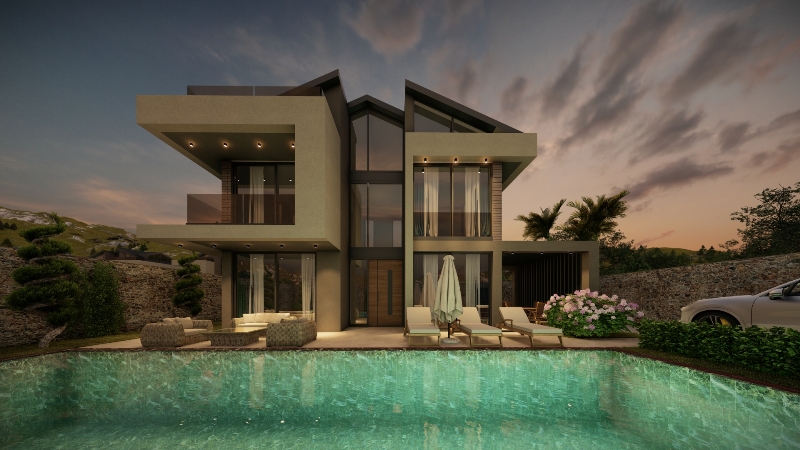 Brand-new 3 Bedroom Ovacik Villas with Private Pool for Sale