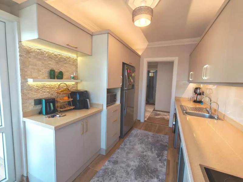 Castle and Sea View Apartment with 3 Bedroom for Sale in Alanya Centre