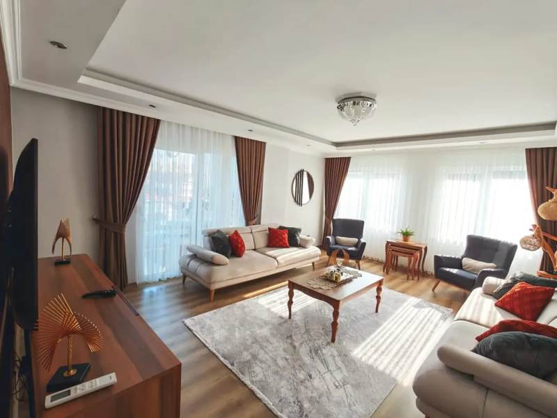 Castle and Sea View Apartment with 3 Bedroom for Sale in Alanya Centre