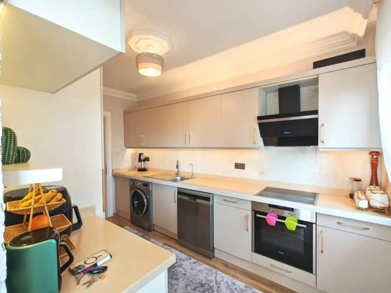 Castle and Sea View Apartment with 3 Bedroom for Sale in Alanya Centre