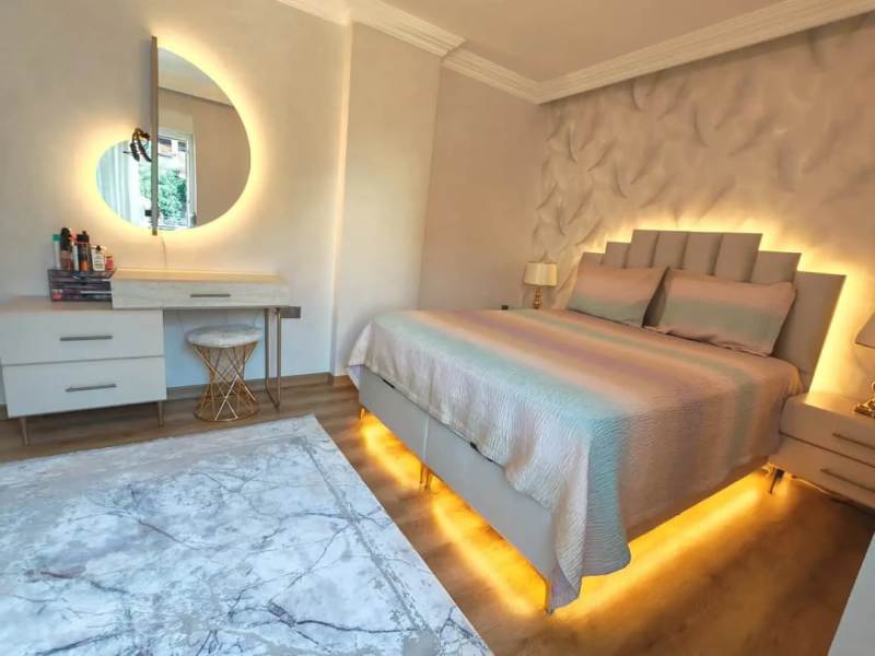 Castle and Sea View Apartment with 3 Bedroom for Sale in Alanya Centre