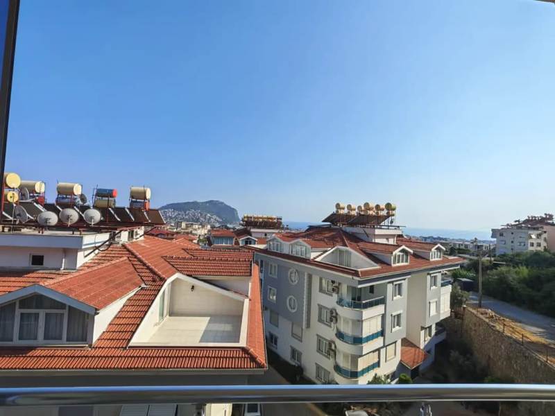 Castle and Sea View Apartment with 3 Bedroom for Sale in Alanya Centre