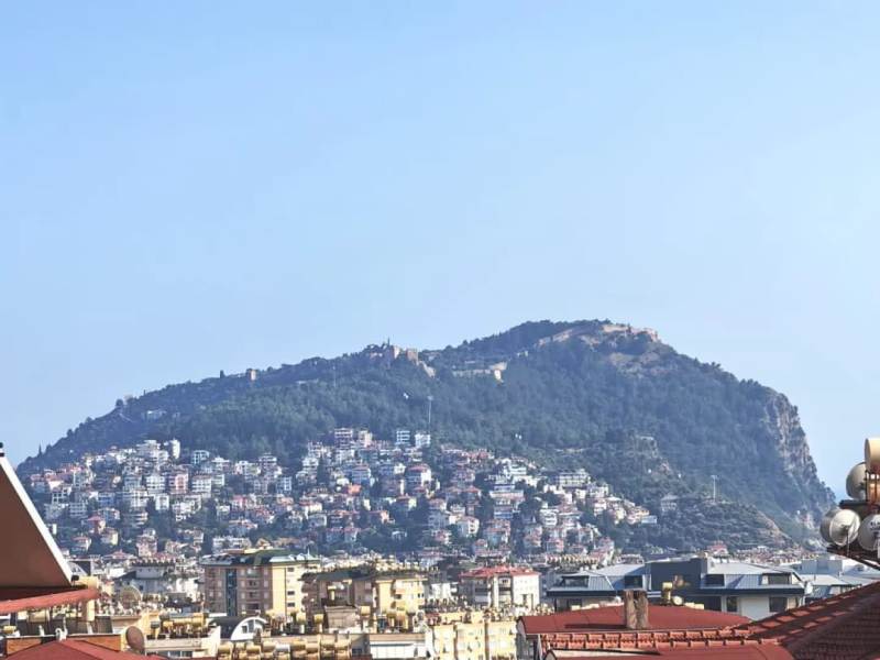 Castle and Sea View Apartment with 3 Bedroom for Sale in Alanya Centre